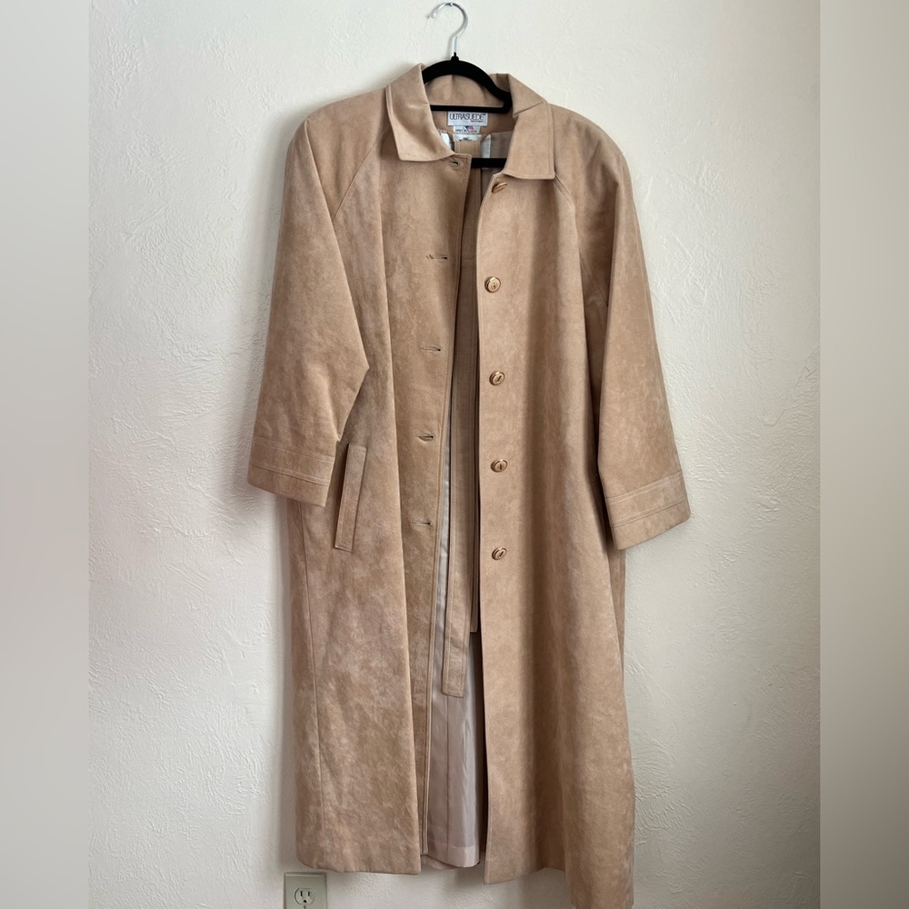 Suede Trench Coat